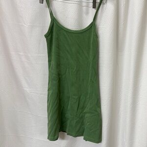 Los Angeles Apparel Green Sleeveless Mini Dress
